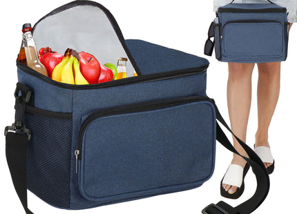 Koeltas | Koelbox | 20,5 x 27 x 19 cm | 11 Liter | Blauw/Zwart