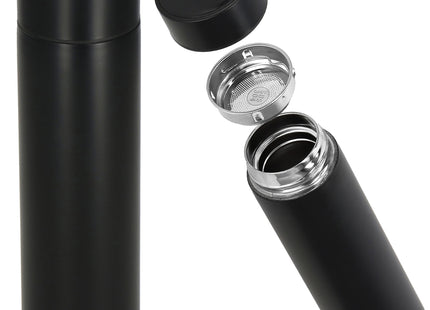 Thermosfles - Thermoskan - LCD- Display - 500 ML - RVS - Zwart