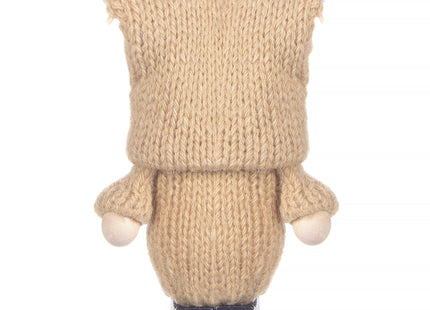 Kerstkabouter - Kersthangers - Kerstdwerg - Kerstversiering - Beige - 8 cm