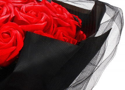 Kunstboeket - Sierboeket - Decoratief - Zeep Rozen - Decoratief - Valentijnsdag - Rood - 32 Stuks - 35 cm