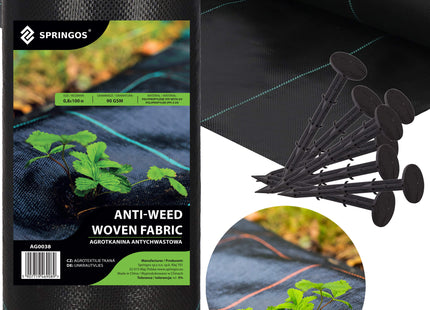 Worteldoek - Anti -Onkruid - Beschermfolie - 90g - 0,8X100M - Zwart