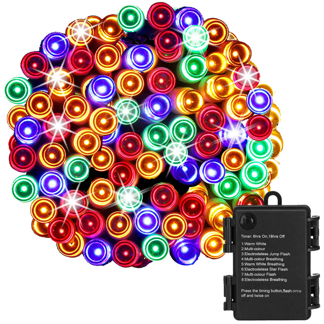 Kerstboomverlichting | met 50 LED Lampjes | 5 M | Multicolor | Programmeur