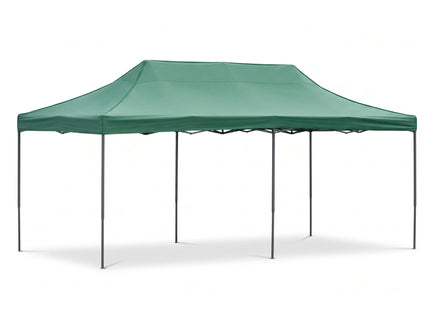 Partytent - 600x300x310xcm - Hoogte Verstelbaar - PVC - Polyester - Harmonica- Frame - Groen