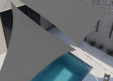 Schaduwdoek | Zonnezeil | Vierkant | 4 x 4 m | 90% Schaduw | Grafiet