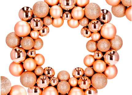 Kerstkrans | Kerst Decoratie | 34 cm | Goud | Rosegoud
