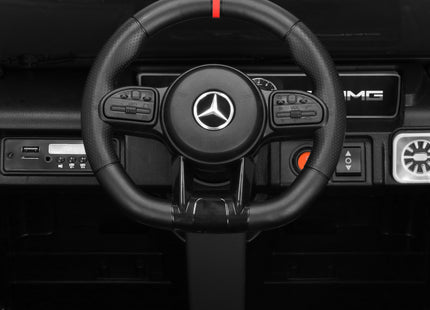 Elektrische Mercedes AMG G63 - Elektrische Auto - 12 V Accu - AUX - Aangedreven - Afstandsbediening - Kunststof - Metaal - Zwart - Rood