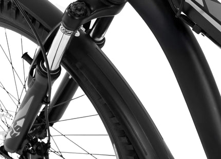 Spatbordenset Voor Mountainbike  - Spatborden Fiets  - Voorwiel - Achterwiel - 2-delige Set - Kunststof - Zwart