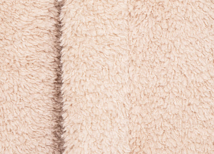 Badjas - Fleece - Teddybeer - Beige - Capuchon - Riem - Maat L/XL