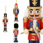 Notenkraker Kerst | 3 Stuks | Blauw/Rood | 12.5 cm