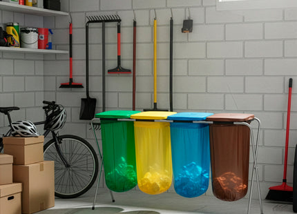 Vuilniszakkenhouder - Frame voor Afvalzakken - Standaard - 4 delen - Meerkleurig - 30 Kg
