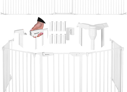 Veiligheidshek | 318 cm | Traphek | Veiligheidshekje | Metaal | Wit | 5 Delen