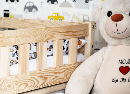 Kinderbed  - Veiligheid - Kasten - Hout - Lichtbruin - 160 x 80cm