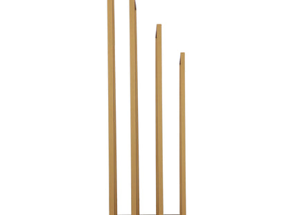 Handdoekrek - Badkamer - Handdoekstang - Handdoekhouder - Vier Armen - Metaal- Goud