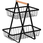 Dubbele Fruitmand - Metalen Mand - 30x 24x 33 cm