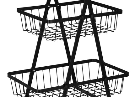 Dubbele Fruitmand - Metalen Mand - 30x 24x 33 cm