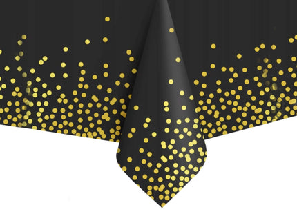 Tafelzeil - Tafelkleed - Waterdicht - Afwasbaar - Zwart - Goud - 272 x137 CM