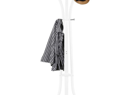 Staande Kapstok | Metaal | 9 Haken | Garderobe Kapstok | Wit | 180 cm