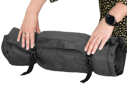 Slaapmat - Zelfopblazend - 193 cm - Inclusief Hoes & Hoofdkussen - Grijs