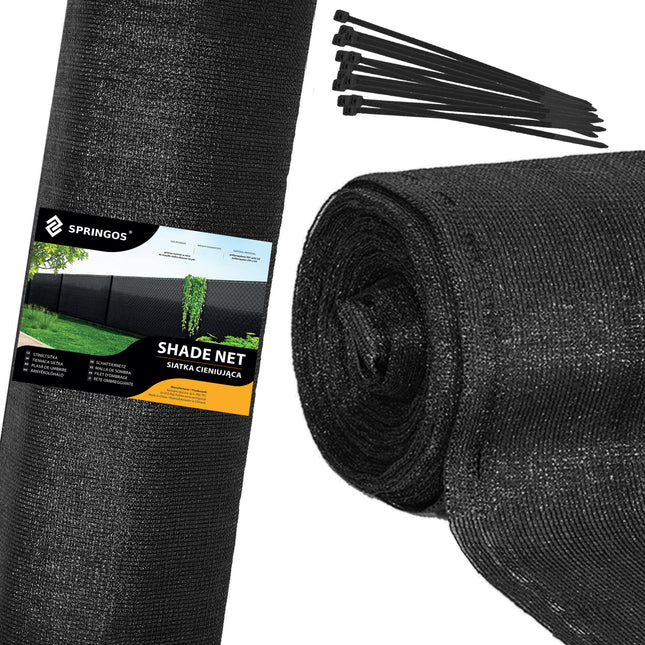 Zichtbreeknet | Zichtdoek | Privacynet | Schaduwdoek | Rol 1,5 x 10 m | 90 % Schaduw | 140g/m² | Zwart