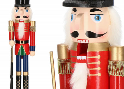 Notenkraker Kerst | 60 cm | Blauw/Rood/Goud/Zwart/Groen