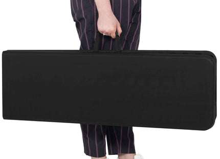 Klaptafel | Vouwtafel | Kampeertafel | Inklapbaar | Draagbaar | 180 x 30 x43 cm | Zwart/Grijs