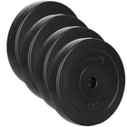 Halterschijven | 4 x 5 kg | Kunststof | Zwart