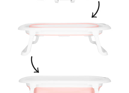 Opvouwbaar Baby Bad - Opvouwbaar - Draagbaar - Met Stop - Thermometer - Tot 12 Maanden - 40 L - Wit - Roze - 79 x 49 x 22 cm