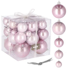 Kerstballen | 37 Stuks | 3/8 cm | Parelroze