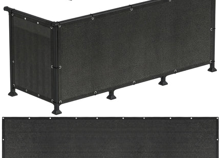 Balkonscherm - Privacyscherm - Hoge Kwaliteit - Waterbestendig - UV-bescherming - 1x5 m - 95% -Antraciet - PVC