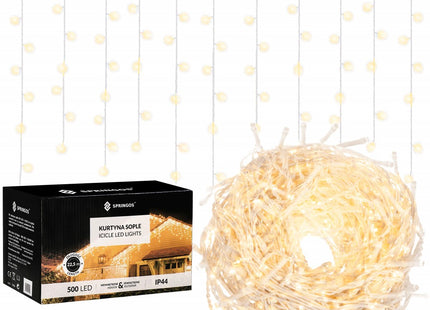 IJspegel Verlichting | 20 m + 2.5 m Snoer | 500 LED | Warm Wit | Koppelbaar