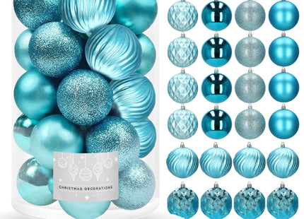 Kerstballen | 30 Stuks | 8 cm | Blauw