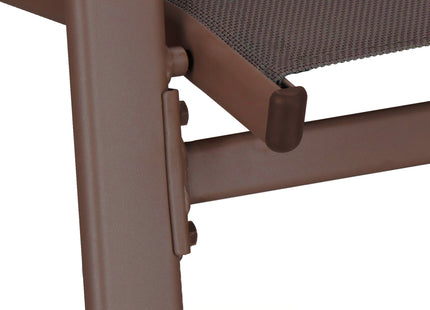 Tuinstoel | Tuinstoelen | Tuinstoel Buiten | Staal & Textileen | 120 kg | Bruin | 2 Stuks