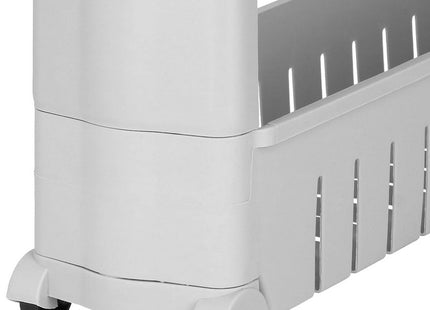 Keukentrolley | Keukentrolley Op Wieltjes | Badkamer Trolley | Opbergrek | 3 Niveaus | 70 x 54 x 12.5 cm | Grijs