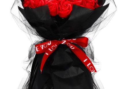 Kunstboeket - Sierboeket - Decoratief - Zeep Rozen - Decoratief - Valentijnsdag - Rood - 32 Stuks - 35 cm
