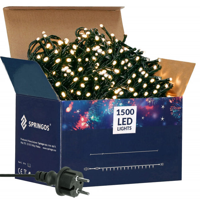 Kerstverlichting | 90 m | 1500 LED | Warm wit