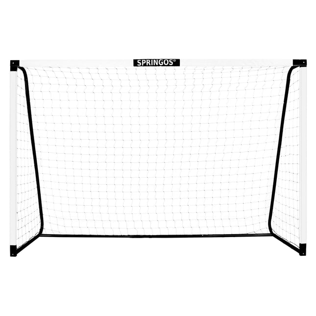 Voetbaldoel | Staal | Voetbal | Trainen | 300 x 200 x 90 CM | Wit/ Zwart