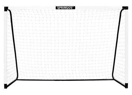 Voetbaldoel | Staal | Voetbal | Trainen | 300 x 200 x 90 CM | Wit/ Zwart