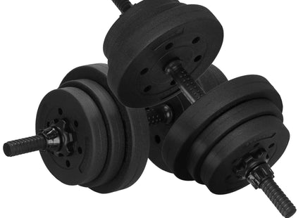 Dumbellset - 6 in 1 Kettlebell Pro Set - 30 KG - Halter Verlengstuk - Verstelbaar - Complete Set - Thuis Sporten - Zwart