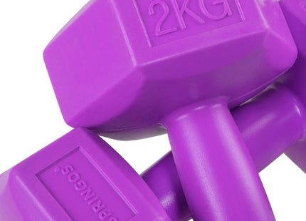 Dumbbell Set - 2 KG - Paars - Oefengewichten