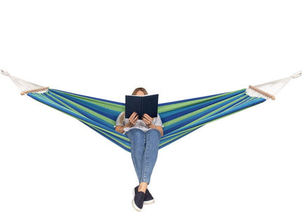 Hangmat | Extra Stevig | Groen/Blauw | 200 x 150 cm
