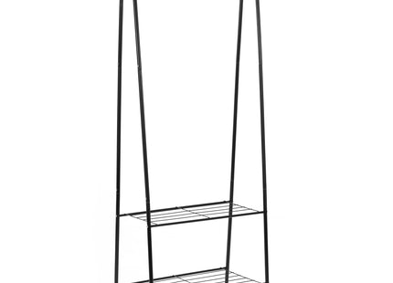 Kledingrek | Metaal | 15 Kg | 150 x 60 x 34 cm | Zwart