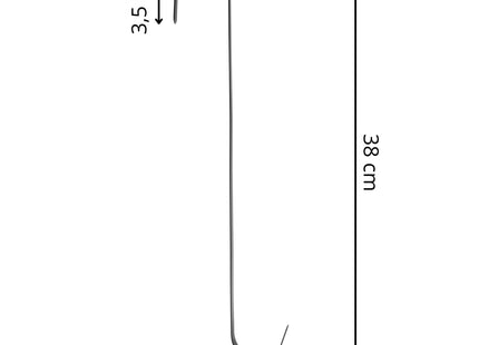 Deurhaak - Kranshouder - Kerst - Metaal - Zwart - 38 cm