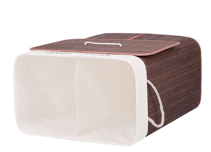 Wasmand | 100L | Bamboe | Bruin/Wit