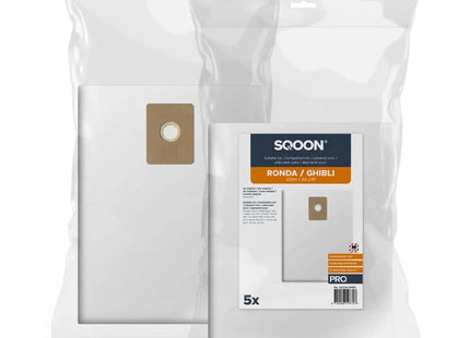 SQOON® Stofzuigerzakken  Geschikt voor Ronda 200H - Vervangt Model 84.64.0053 - High Filtration Klasse M - Voor Industrieel Fijnstof