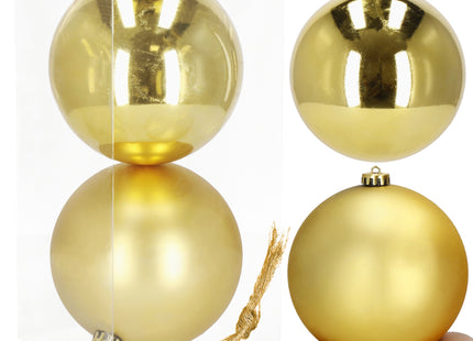 Kerstballen | 2 Stuks | 15 cm | Goud
