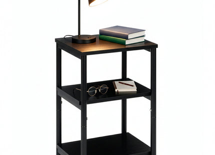 Nachtkastje - Bijzettafel - Slaapkamer - 35x31x59 cm - Zwart - 30 Kg