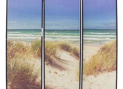 Kamerscherm - 3-delig - Privacy scherm - UV- Bestendig - Zee - Duinen - 170 x 165 Cm - PVC