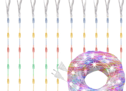 Lichtgordijn | IJspegel Verlichting | Inclusief USB En Afstandsbediening | 300 LED | Multicolor | 3 M Inclusief Flitsfunctie