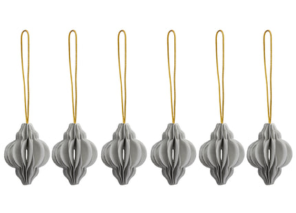 Kersthanger | Opvouwbaar | Grijs | 4 cm | 6 Stuk