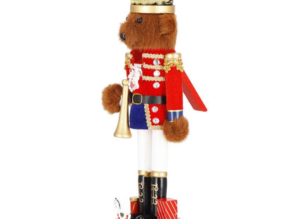 Notenkraker Kerst | Houten Beer | Kerstversiering | Multicolor | 38 cm